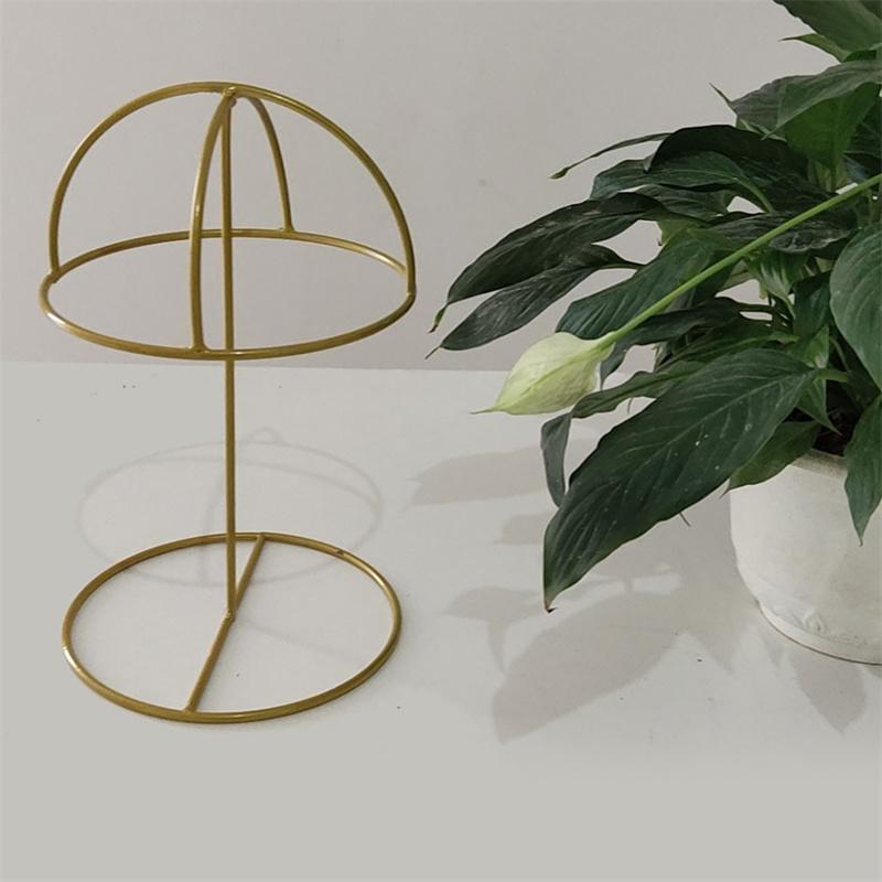 Desktop Wrought Iron Hat Rack Shopping Mall Adjustment Black, White And Gold Storage Hat Shelf