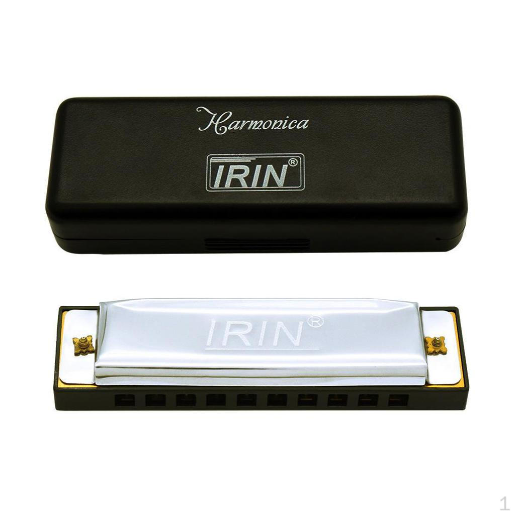 C Tremolo Harmonica with Case серебряный