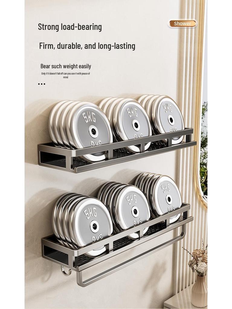 Wall-Mounted No-Drill Bathroom Storage & Vanity Rack