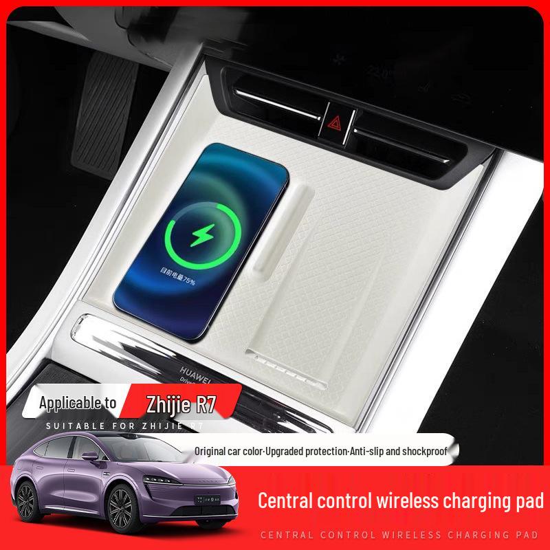 Zhiji R7 Console Wireless Charger Silicone Anti-slip Pad Car Interior Accessory