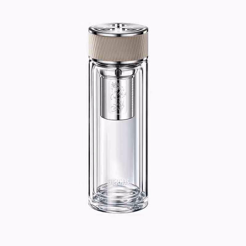 THERMOS TCGA-400-D Double Wall Glass Tea Bottle