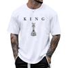 Men's King Chess Shirt Graphic Tees Designer Printed T Shirts for Men Urban Letter T-Shirt Streetwear