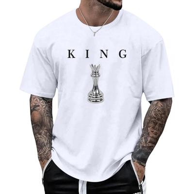 Men's King Chess Shirt Graphic Tees Designer Printed T Shirts for Men Urban Letter T-Shirt Streetwear