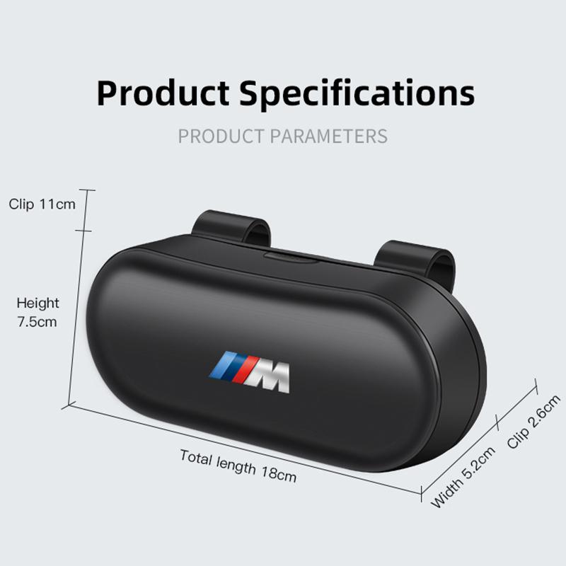 Car Sun Visor Glasses Storage Box Interior Accessories Stickers For BMW G80 G06 G07 G42 G14 G15 G16 F82 F20 F21 F83 M2 M3 M4 M5
