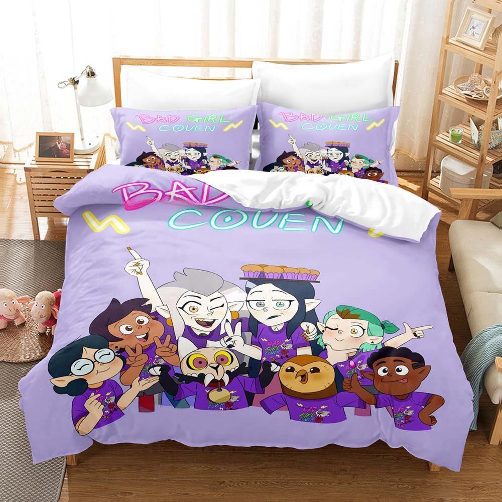 New Bad Girl Coven Bedding Set Single Twin Full Queen King Size Bed Set Adult Kid Bedroom Duvet Cover Sets Anime Bed Sheet Set
