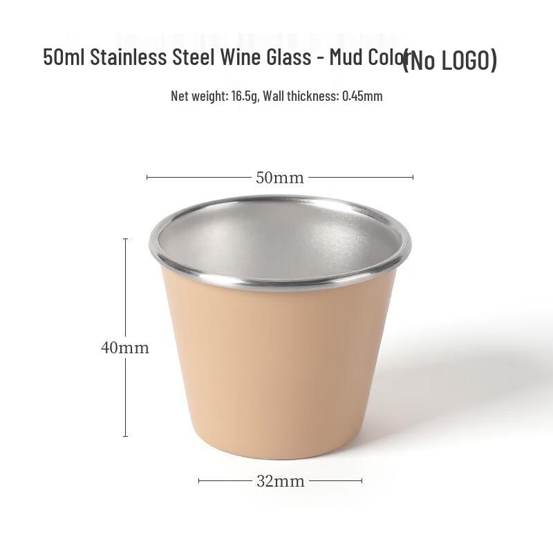 Jun Kai Wei 50ML Portable Stainless Steel Outdoor Stackable Mug