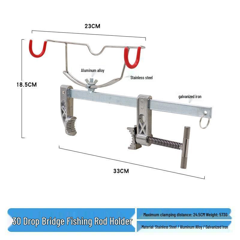 Multi-Functional Fishing Rod Holder for Ice, Boat, and Raft Fishing