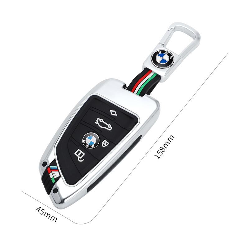 Hot 2025 Zinc Alloy Silica Gel Car Key Case Full Cover for BMW X1 X3 X4 X5 F15 X6 F16 G30 7 Series G11 F48 F39 520 525 f30 118i