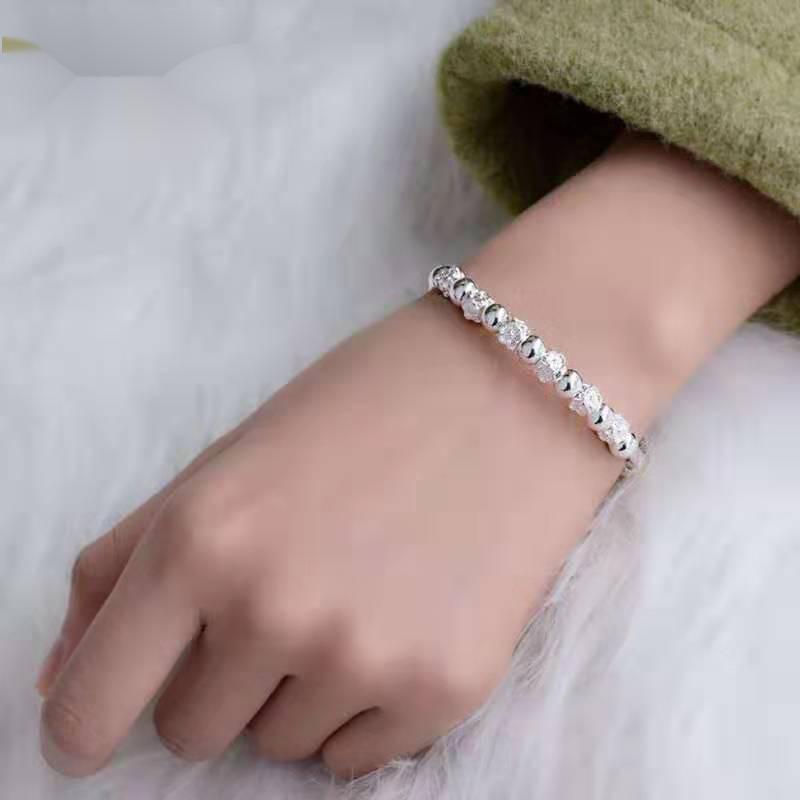 Zuyin 990 Plum Blossom Lucky Bead Fashion Bracelet Push-pull Style Gifts Girlfriend Simple, Fashionable, and Sweet