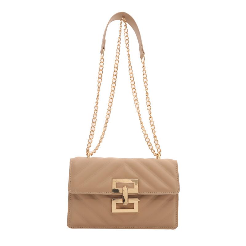

2024 New Trend Shoulder Bag European and American Retro Women s Bag Fashion Solid Color Small Square Bag Textured Lock Crossbody Bag Trend хакі