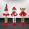 Červená vánoční stojící zatahovací panenka velká veselá vánoční dekorace party dárky