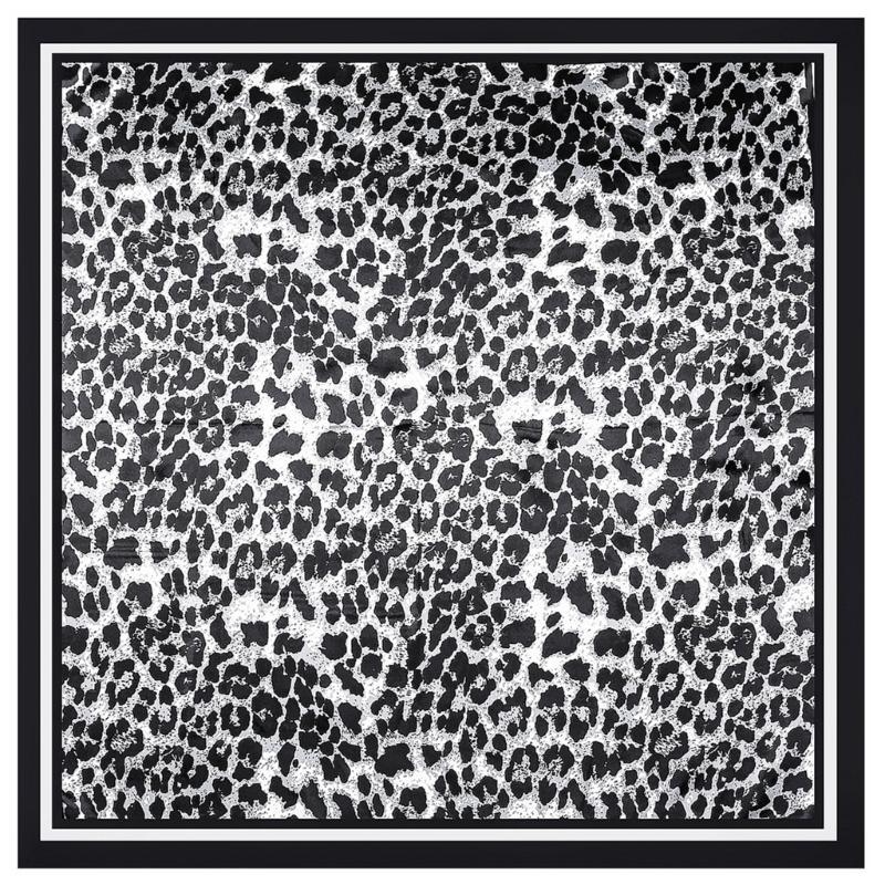 

Stylish Leopard Pattern Scarf Imitation Silk Necktie Scarf Fashionable Neckerchief Enhancing Look for Lady Women