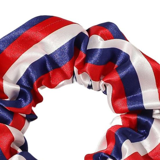DamenHaargummi Weich Fest Haltbar Dehnbar Nützlich Hohe Elastizität Gummiband Amerikanische Flagge Druck Waschbar Haargummi HaarDekoration