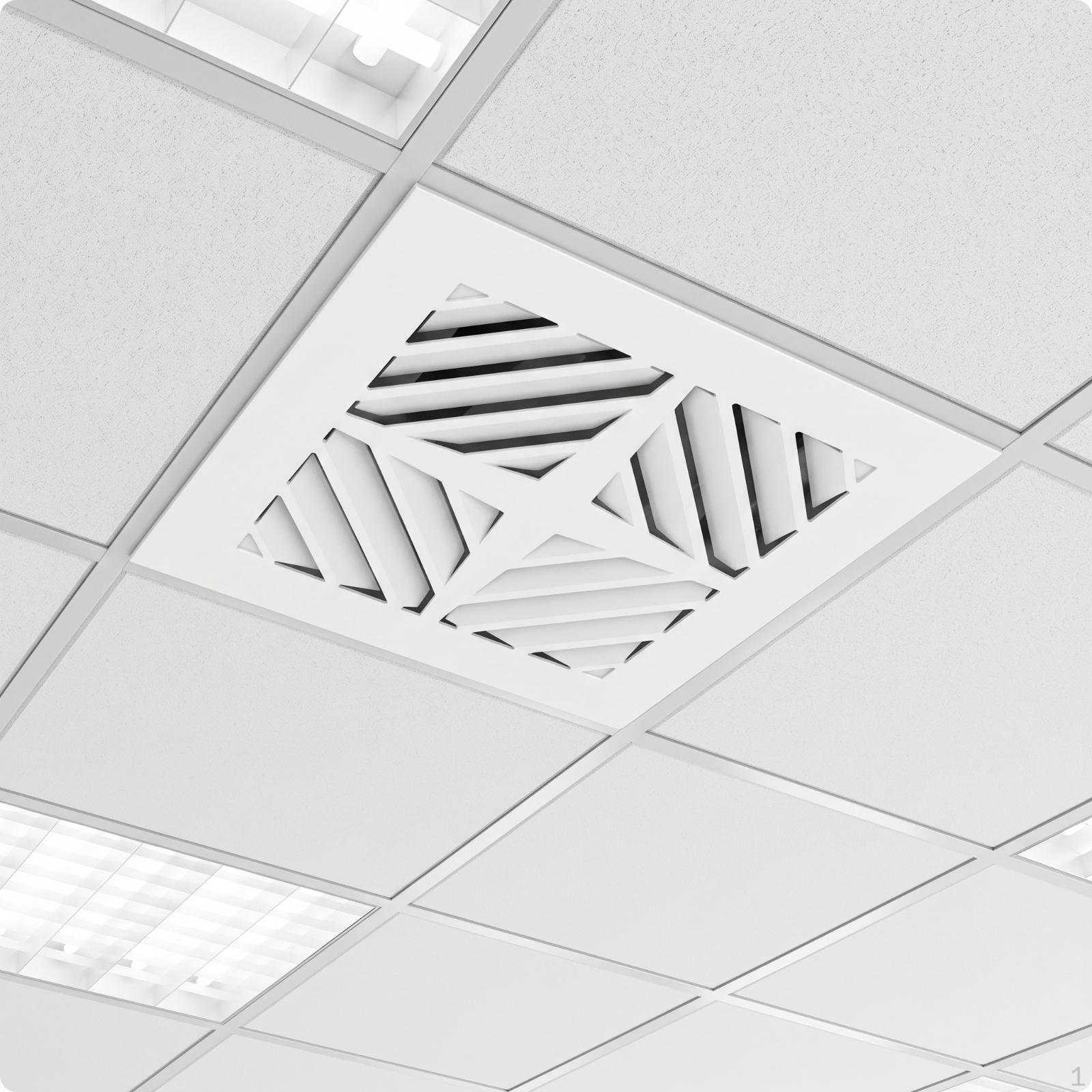 Ventilācijas panelis ar cauruļvada savienotāju Balts