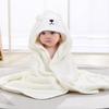 Adorable Embroidered Coral Fleece Cloak Cozy Hooded Animal Infant Wrap