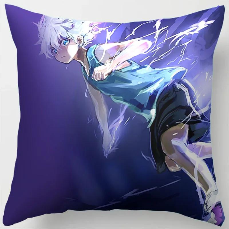 45CM Anime HUNTER Hisoka Kurapika Killua Zoldyck Druck Kissenbezug Wohnzimmer Zuhause Sofa Auto Dekoration Kissenbezug Kissenbezug