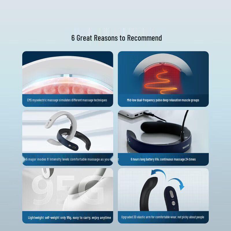 Philips EMS Dual-Frequency Pulse Neck Massager CN Plug (adapter Included)