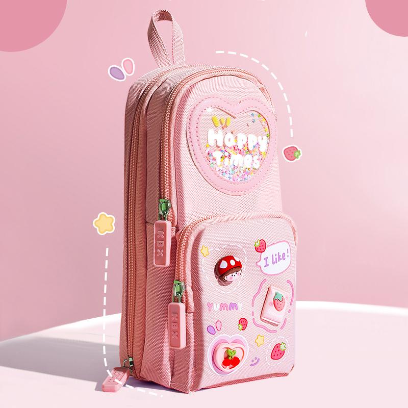 Kawaii Roztomilé Penály Velká Kapacita Plátěná Taška na Tužky Jednoduchá Roztomilá Taška na Skladování Psacích Potřeb Studentské Psací Potřeby Školní Potřeby