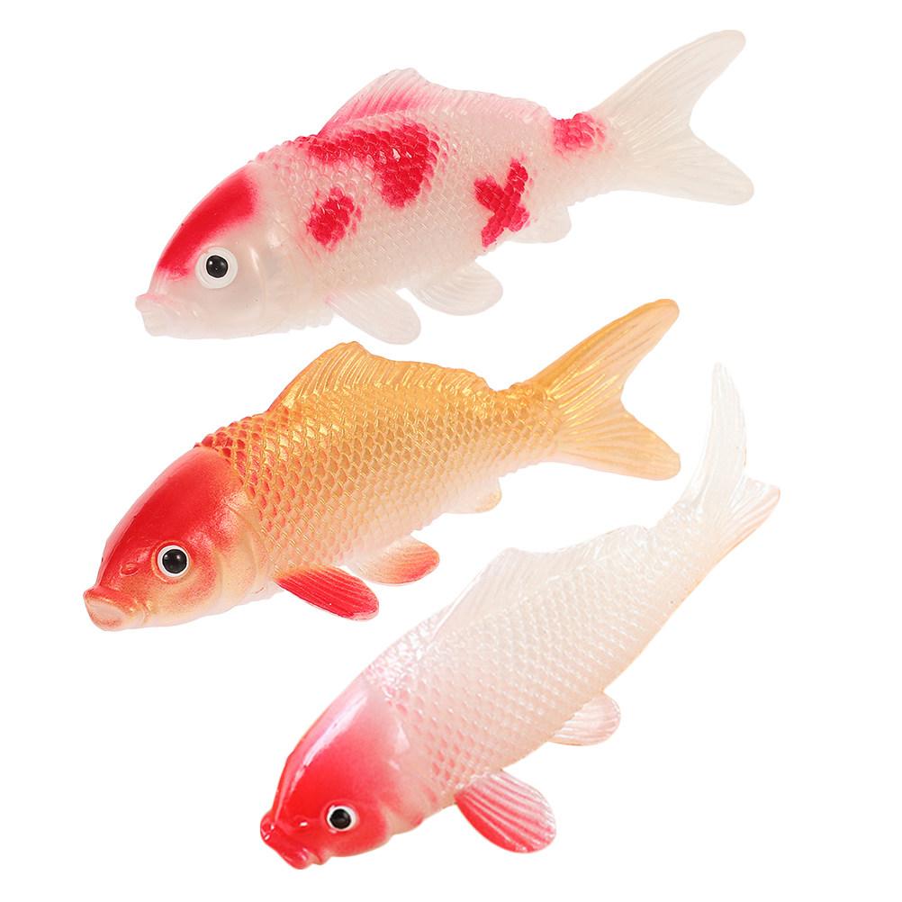 

3Pcs Lifelike Artificial Koi Fish Plastic Goldfish Floating Decoration for Aquarium Tank Plastic Floating Fish