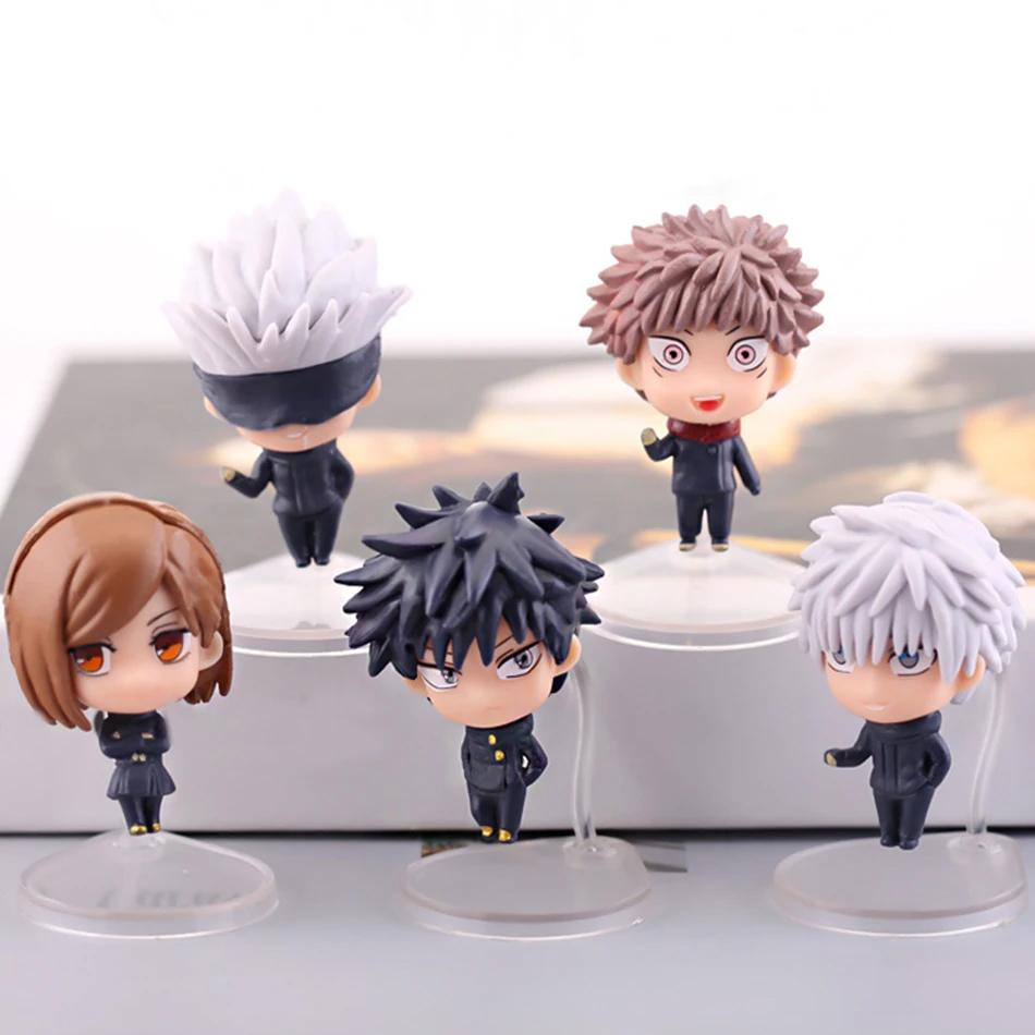 Jujutsu Kaisen Anime Gojo Satoru Kugisaki Kawaii Figurines 5Pcs Set Q Version Pvc Action Figure Modle Toys Kids holiday Gifts