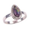 Natural Ethiopian Opal Gemstone Handmade 925 Solid Sterling Silver Ring S.7 O5c83