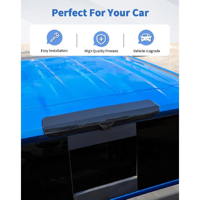 3rd Third Brake Lamp Light Trim Cover Fit for Chevy Silverado GMC-SIERRA 2022-2024 + 3rd Brake Light Cover High Mount Third Blake Stop Reverse Cargo