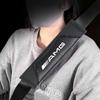 Car Belt Shoulder Pads Leather Safety Belt Cover Auto Interior Keychain For Mercedes Benz AMG Smart Fortwo 451 450 453 EQ Forfo