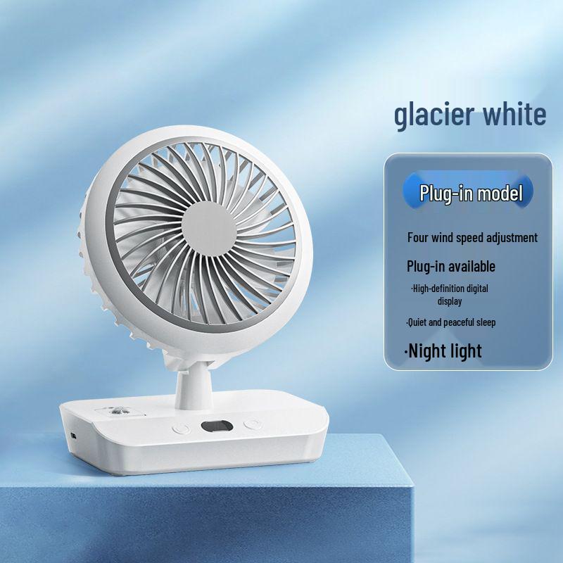Versatile Dual-Head Quiet Oscillating Fan for Desk, Outdoor, Office, or Home Use Default