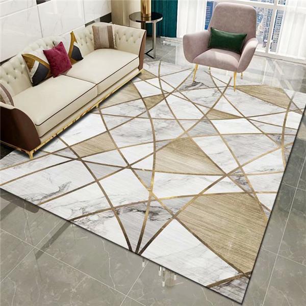 Geometrický koberec do obývacího pokoje Sametový koberec Dětská ložnice Koberce k posteli Měkké čtvercové Načechrané koberce Domácí pohovka Dekor stolek Koberce