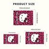 1pc for Hello Kitty Non-Slip Area Mat - Pink & Black Leopard Print, Washable Flannel Mat for Bedroom, Living Room, or Indoor U