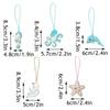 3D Beaded Conch Shells Starfish Hanging Rope Keychain Rhinestone Beaded Patches Crystal Bag Charm Handmade Hanging Decoration