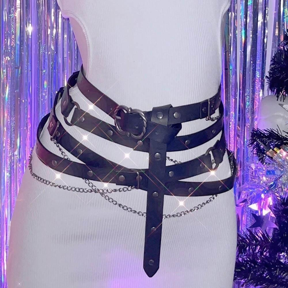 Adjustable Viking Waist Belts Metal Pin Buckle Chain Belt  Jeans Matching