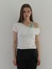 Asula Studded One-Shoulder T (Ivory)