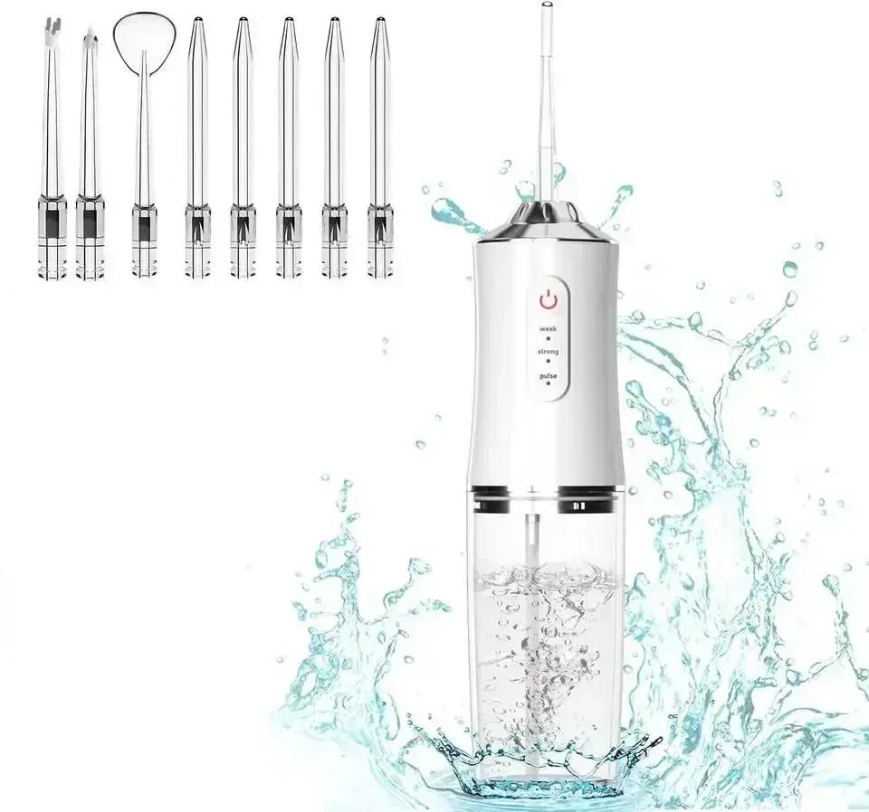 Mouth Washing Machine Powerful Portable Irrigator Dental Water Jet 3 Modes USB Rechargeable 4 Jet for Teeth Cleaning Health