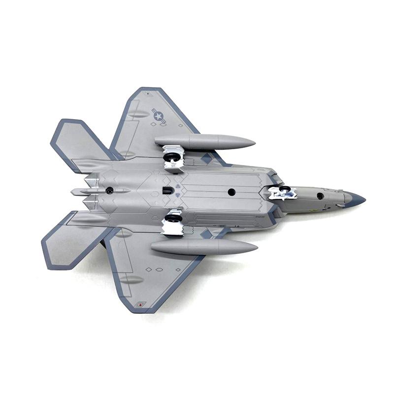 1:100 Scale United States F-22 Fighter Raptor Model & Display Stand Collection Gift F22 Alloy Model Plane Mini Home Decoration