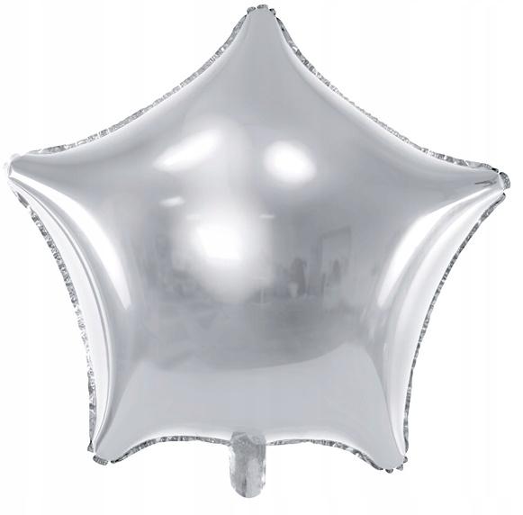 Star Foil Balloon, 70cm, Silver, 1 pc