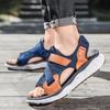 Fashion Blue Platform Sandals Unisex Summer Mesh Men's Sports Sandals 2025 Outdoor Beach Shoes For Men Women Sandalias Hombre