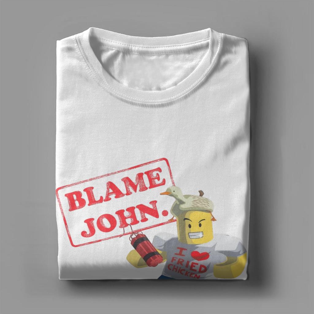 Blame John Meme Fashion T Shirts for Men Women Cotton Tee Shirt Clothing