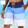 Casual Classic Stripe Beach Shorts For Men Loose Breathable Quick Dry Sport Board Short Summer Fashion Short Pant