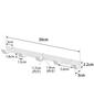 Yamazaki Smart Wall Compatible with Drywall W30 x D3 x Drywall Tweezers and Wood Smart Wall Wall Discreet Product Number 1568 Hook, Walls, W30, White,