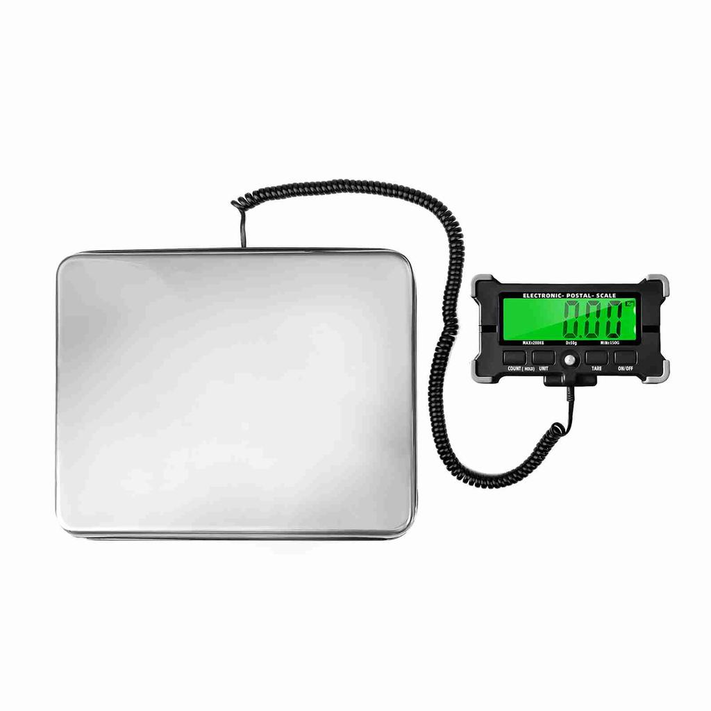 440 Lbs Electronic Postal Scale 0.05kg Precision Integrated Stainless Steel Digital Scale with LCD Backlight Display Shipping