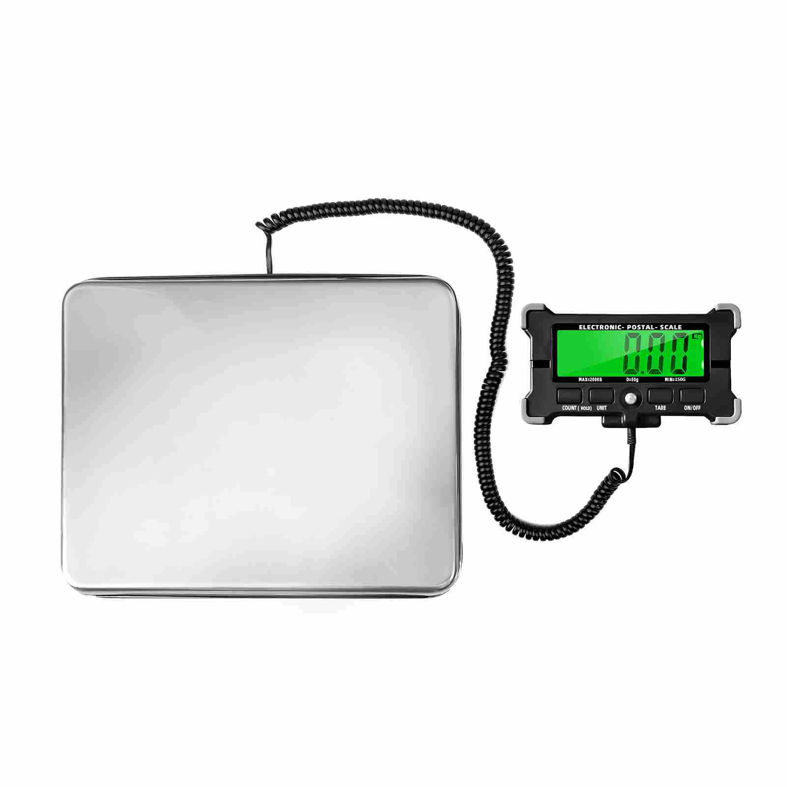 

440 Lbs Electronic Postal Scale 0.05kg Precision Integrated Stainless Steel Digital Scale with LCD Backlight Display Shipping