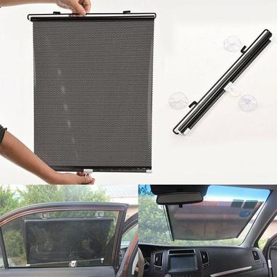 Parasol para Parabrisas de Coche Enrollable Automático Protección Solar Cortinas Protectoras UV Protector Solar y Aislamiento Coche