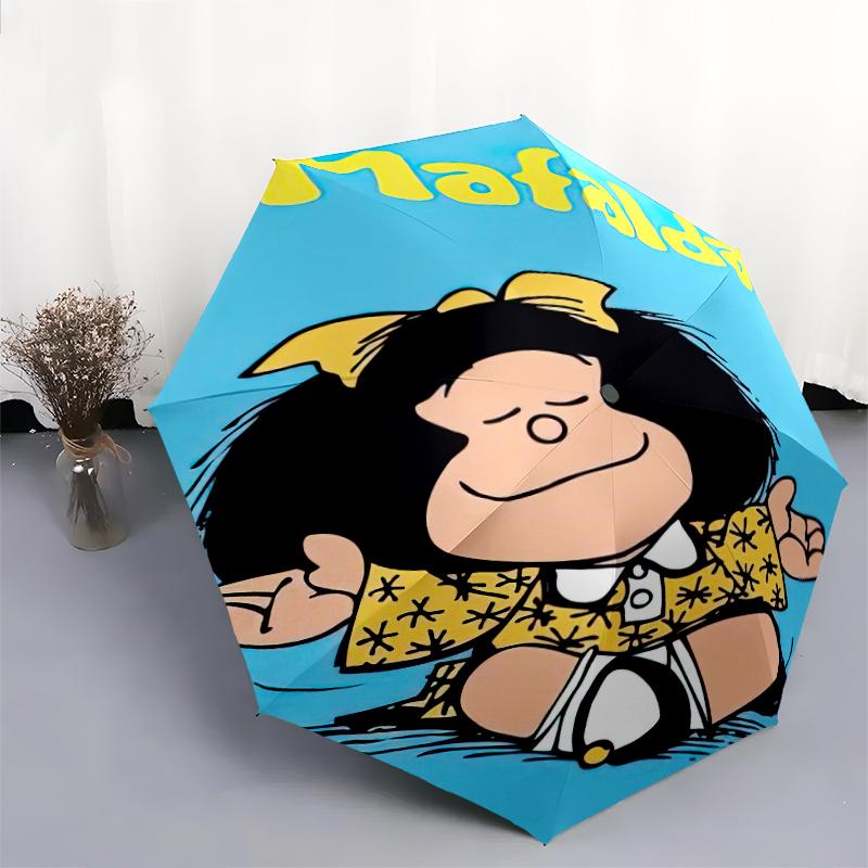 1pc Mafalda Umbrella Portable 8-rib Structure Suitable for All Seasons, Home, Travel, Outdoor Umbrella