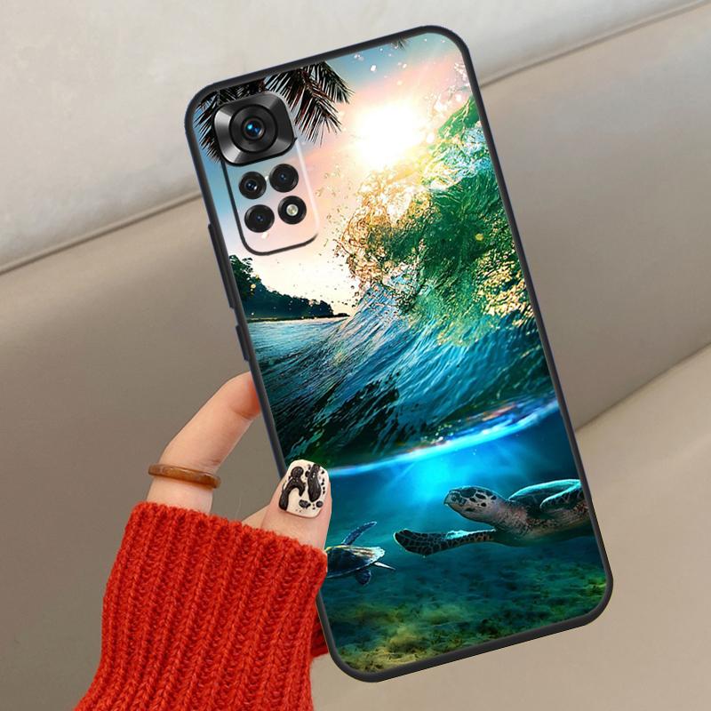 Süßes Cartoon-Schildkröten-Case für Xiaomi Redmi Note 14 10 11 12 13 15 Pro Plus Hülle für Redmi 15 14C 10C 12C 13C 15C