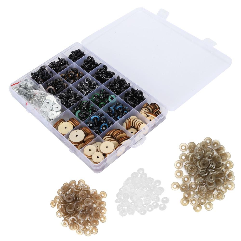 264pcs Assorted Colors Plastic Eyes Colored Safety Eyes DIY Accessories Plush Doll Eyes  Teddy Bear