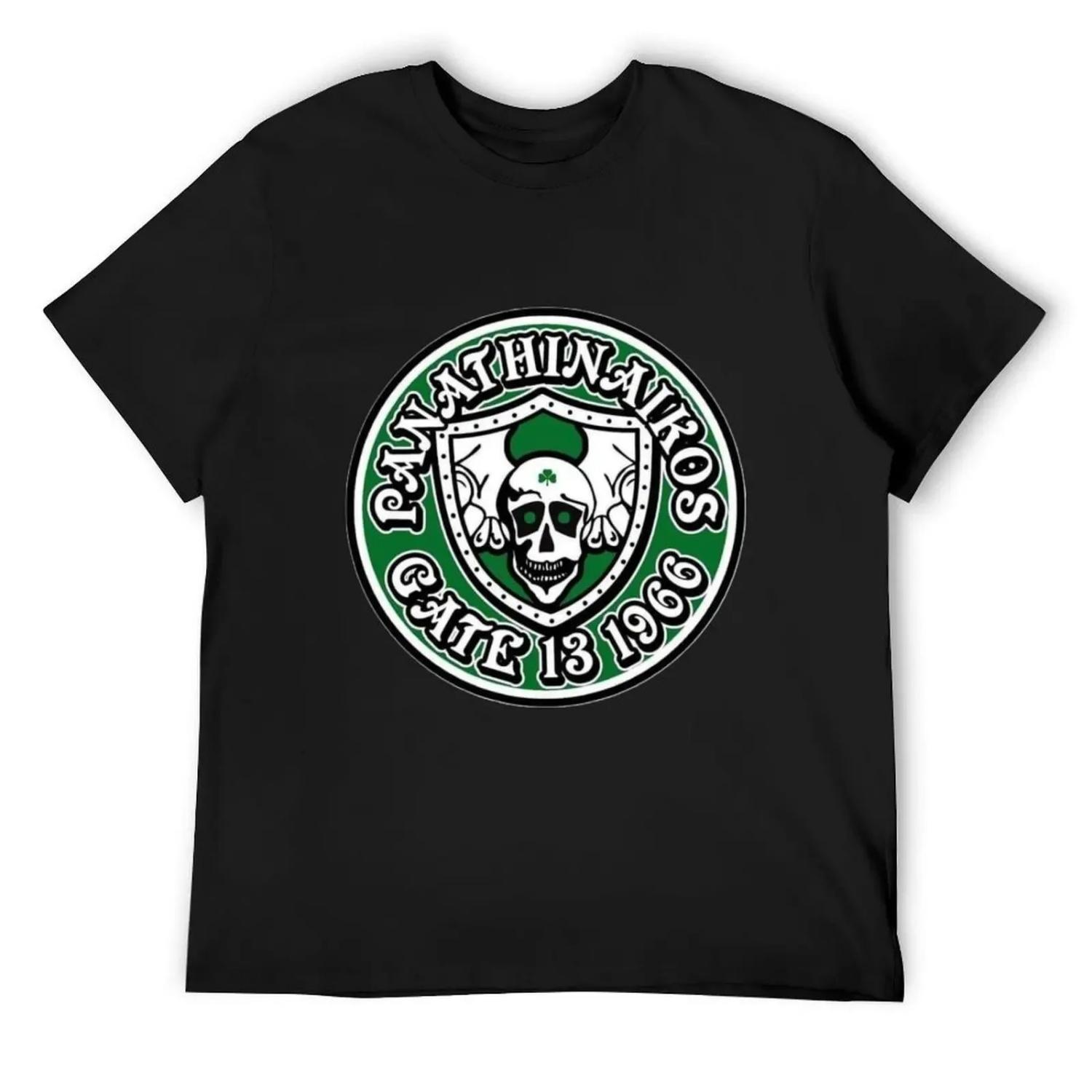 

PANATHINAIKOS ~GATE 13~ T-Shirt plus sizes topping new edition customizeds oversized t shirts for men XXXXXL чорний