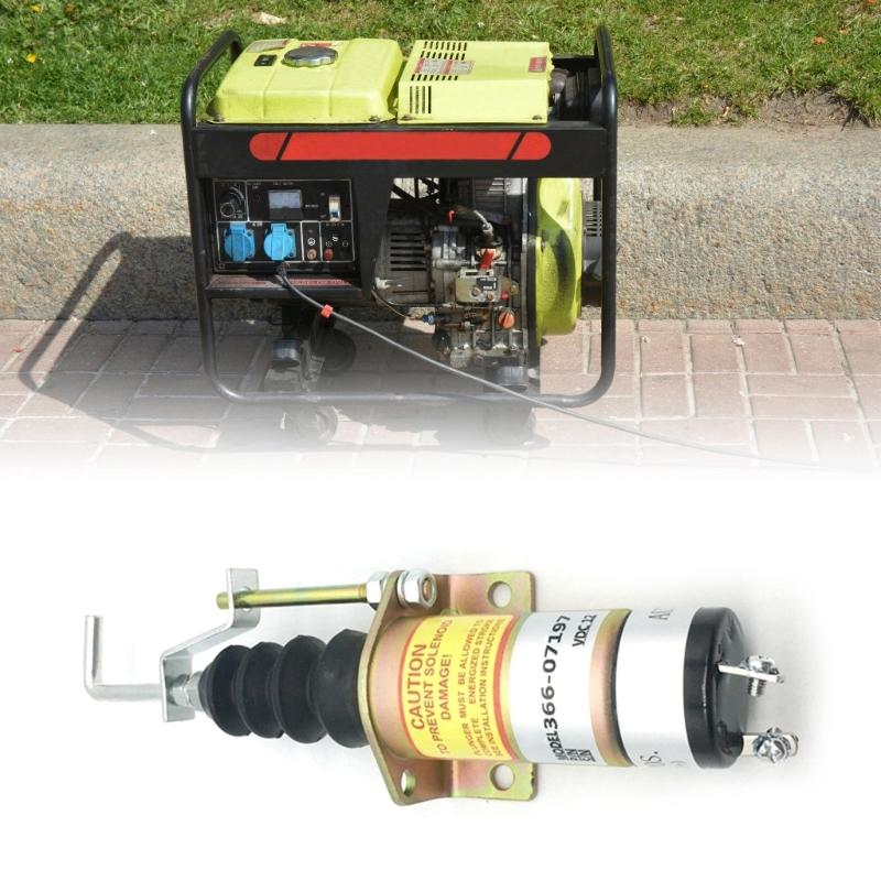 Elettrovalvola di arresto motore per generatore elettrico 12V 24V 366-07197 366-07198 Motore, SK75-8