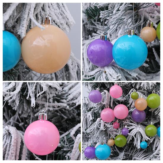 Christmas Ball Ornaments Colored Xmas Tree Hanging Balls Shatterproof Plastic Baubles for Holiday Party Decoration