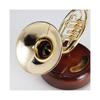 French Horn Music Box Klassische Aufzieh-Twirling Music Box Rotierende Basis Messing-Blasinstrument Miniatur-Artware-Geschenk